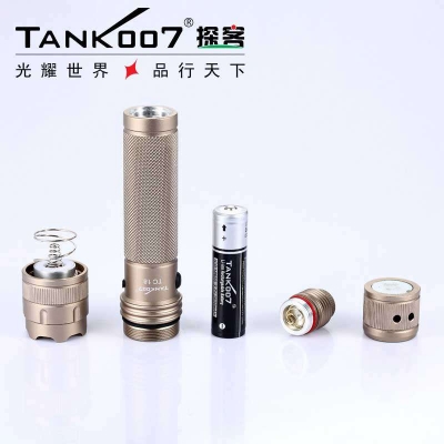 TANK007 TC18V2 CREE XR-E Q5直充強光手電筒230流明可充電戶外搜索手電